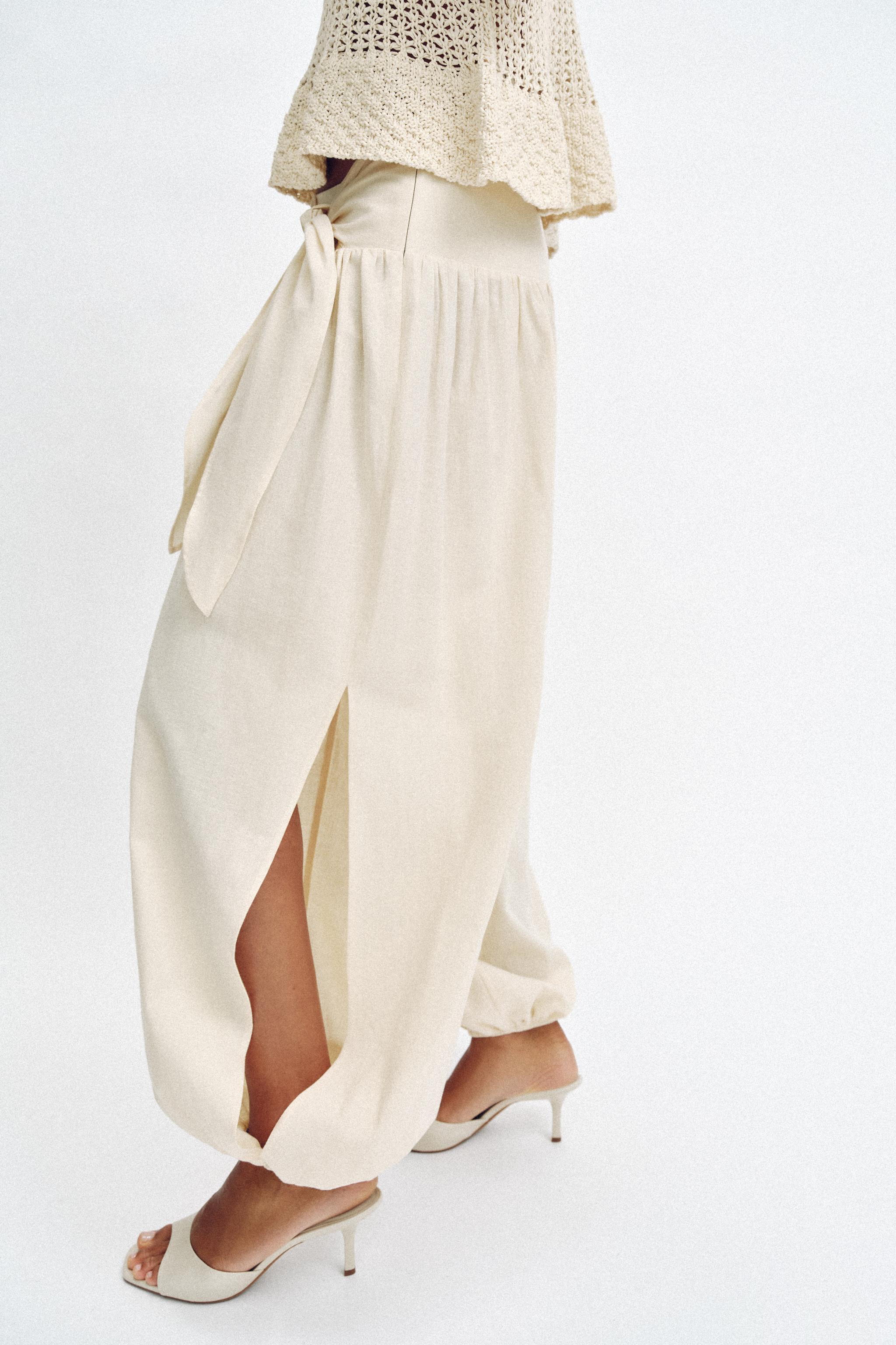 PANTALON BOUFFANT AVEC NŒUD